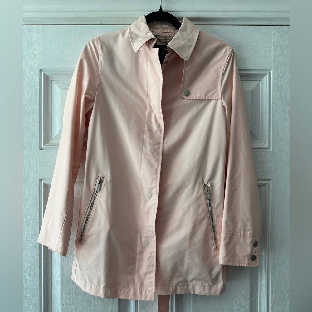 Burberry light pink trench coat